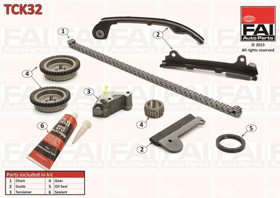 FAI AUTOPARTS Комплект цели привода распредвала TCK32